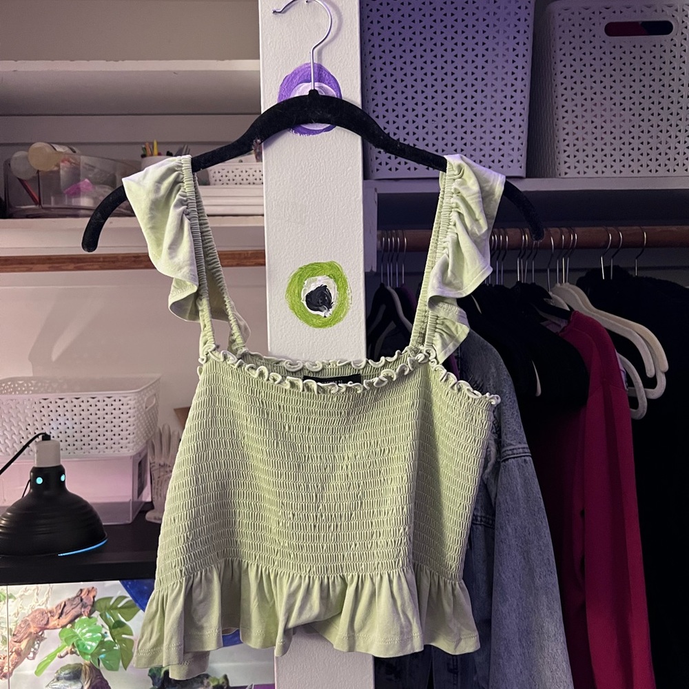 sage green tank top